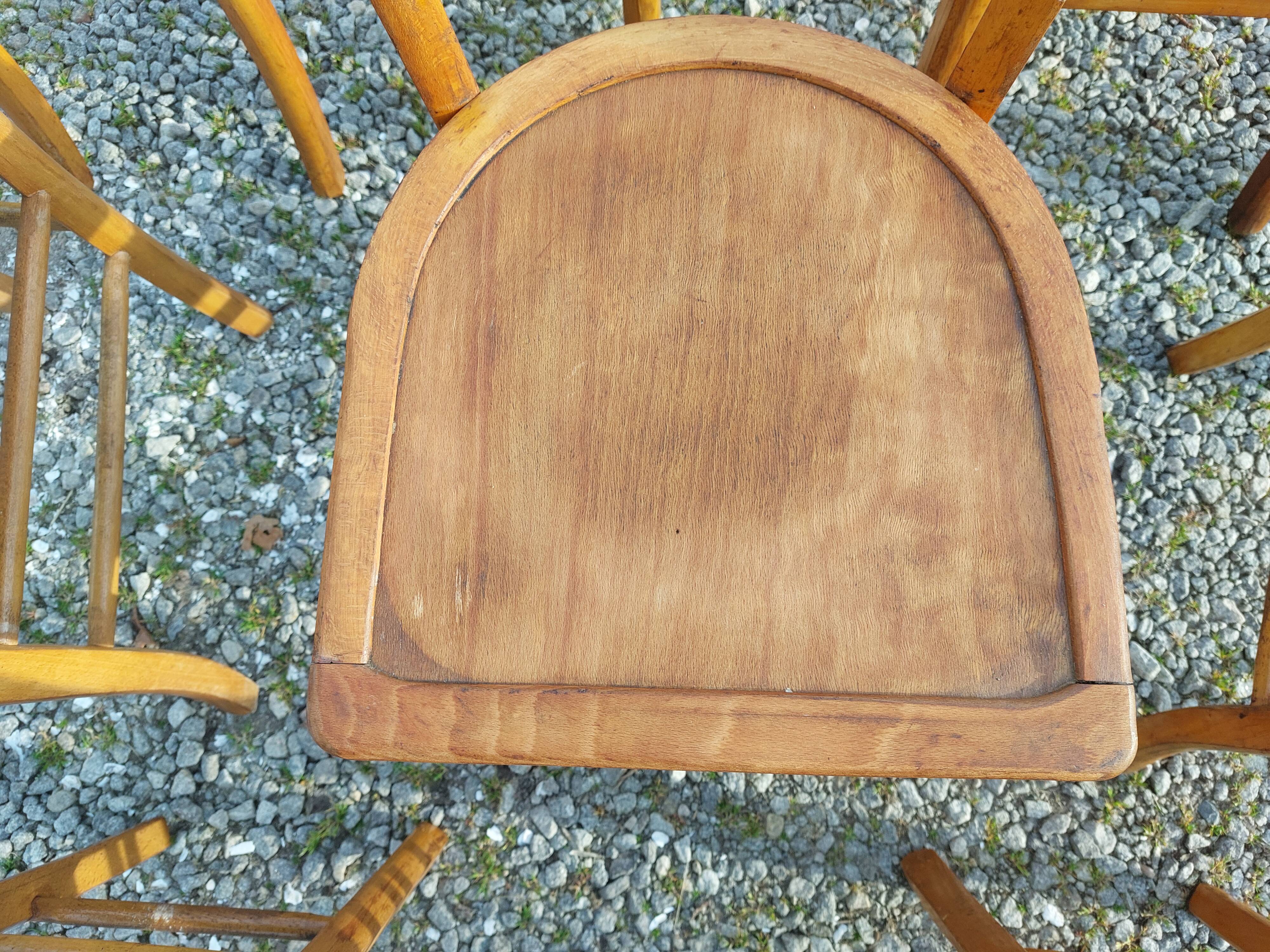 9 wooden bistro chairs, Luterma style