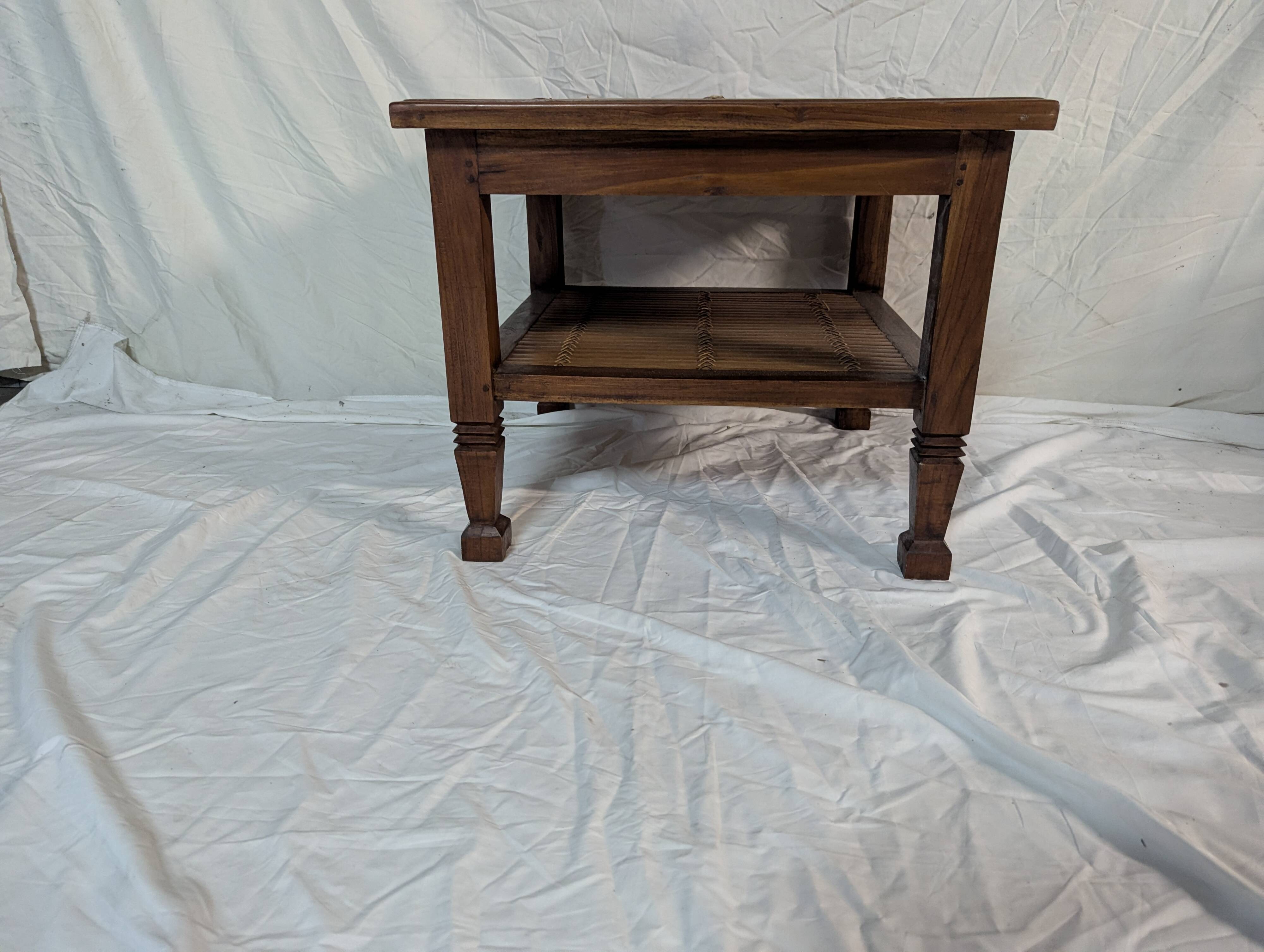 small coffee table wood and bamboo