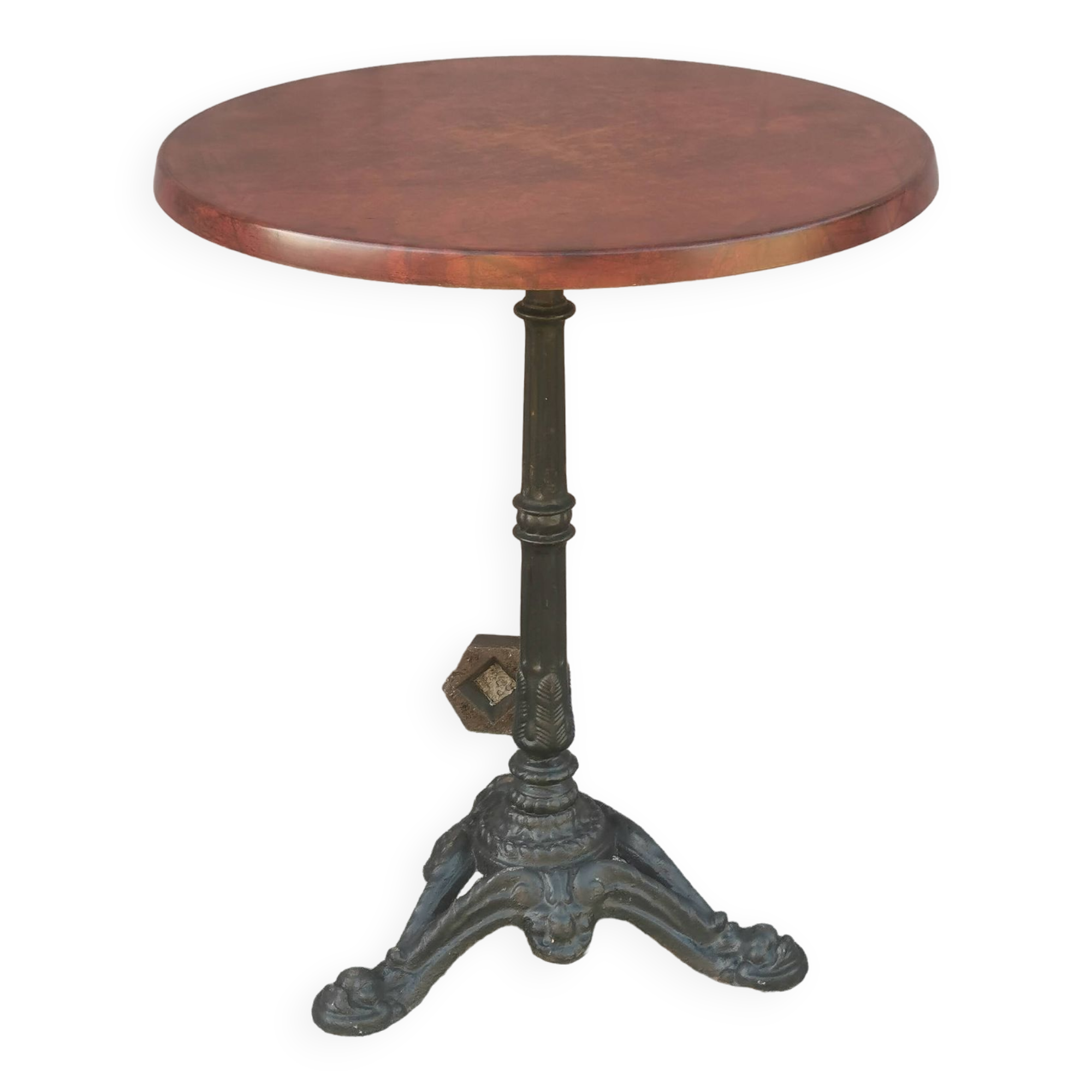 Vintage bistrot table "brown top"