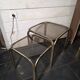 1970s golden metal nesting table