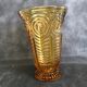 2 moulded pressed glass vases