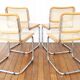 4 cesca b32 breuer chairs made in italy - cane seats reworked