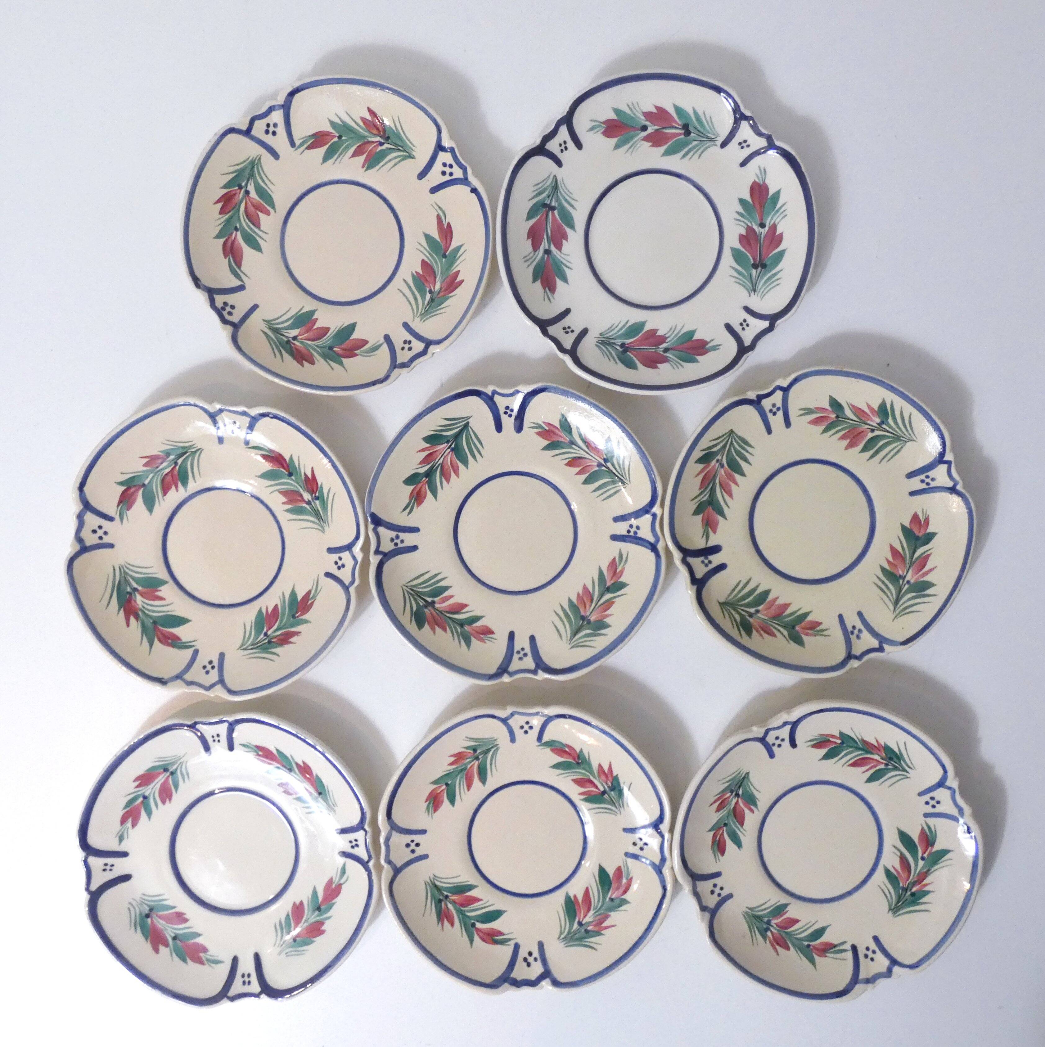 8 Henriot Quimper plates