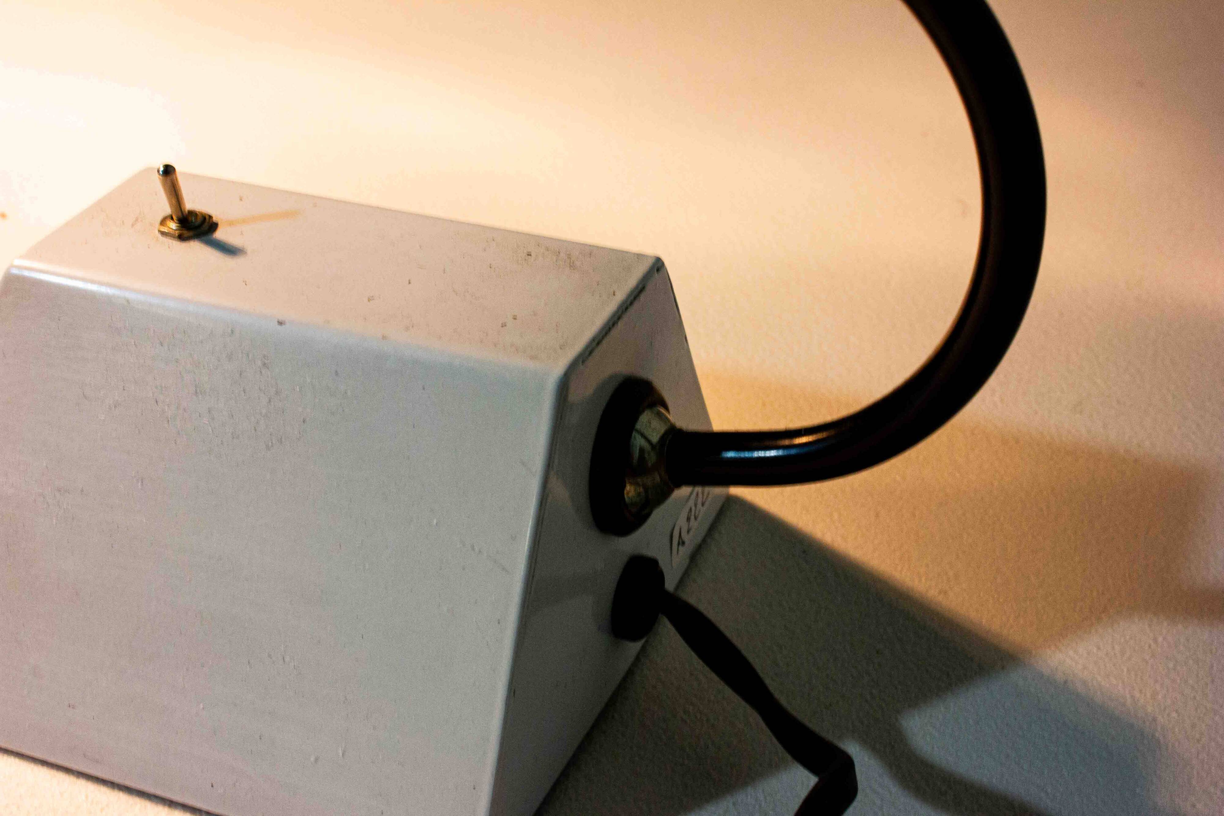 Functionalist geometrical desk lamp, France 1950s