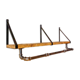 Industrial shelf wearing coat