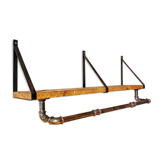 Industrial shelf wearing coat