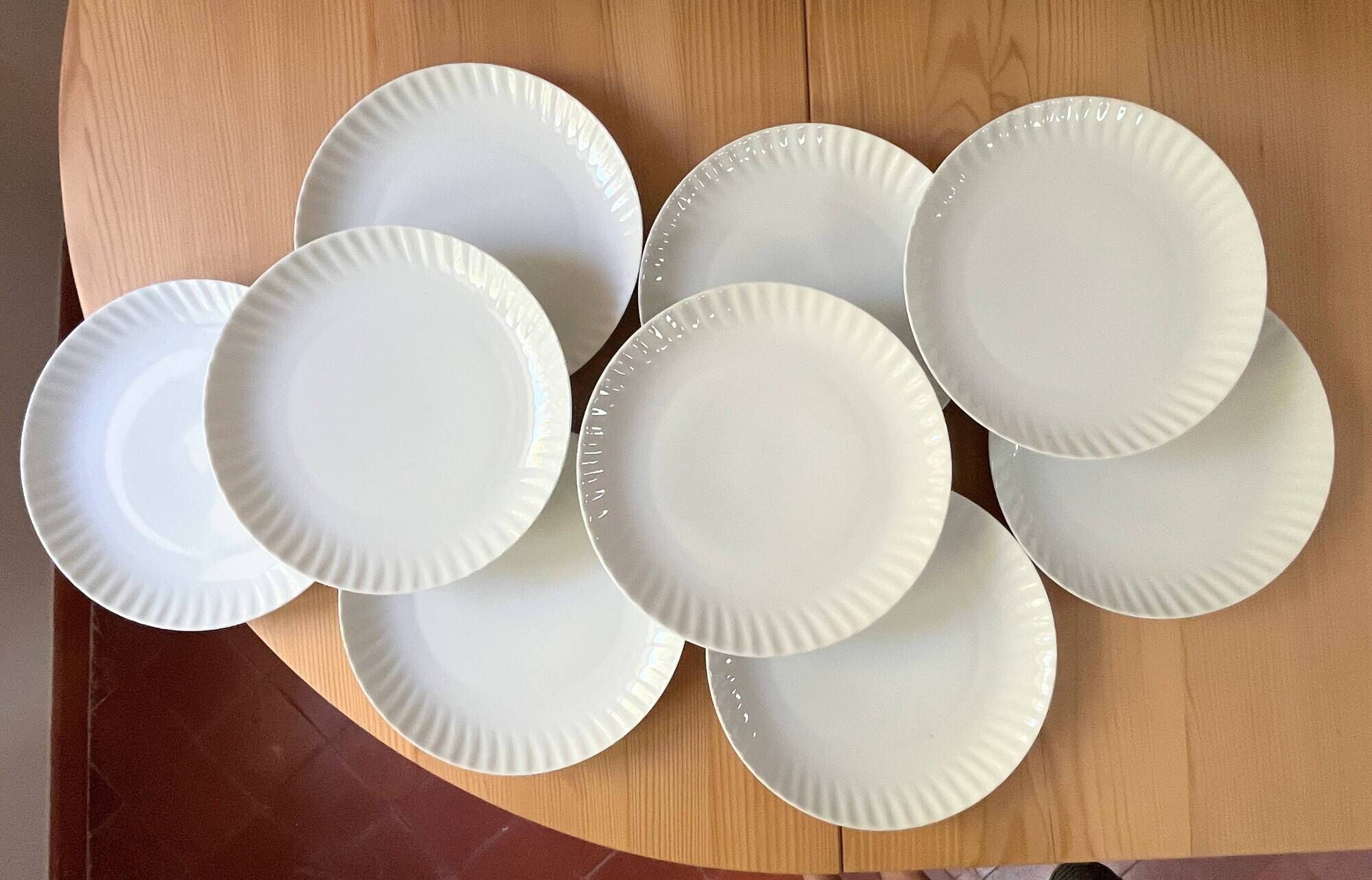 9 plates from Porcelaine du Berry