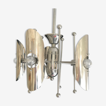 Space age chrome chandelier 1960