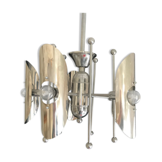 Space age chrome chandelier 1960