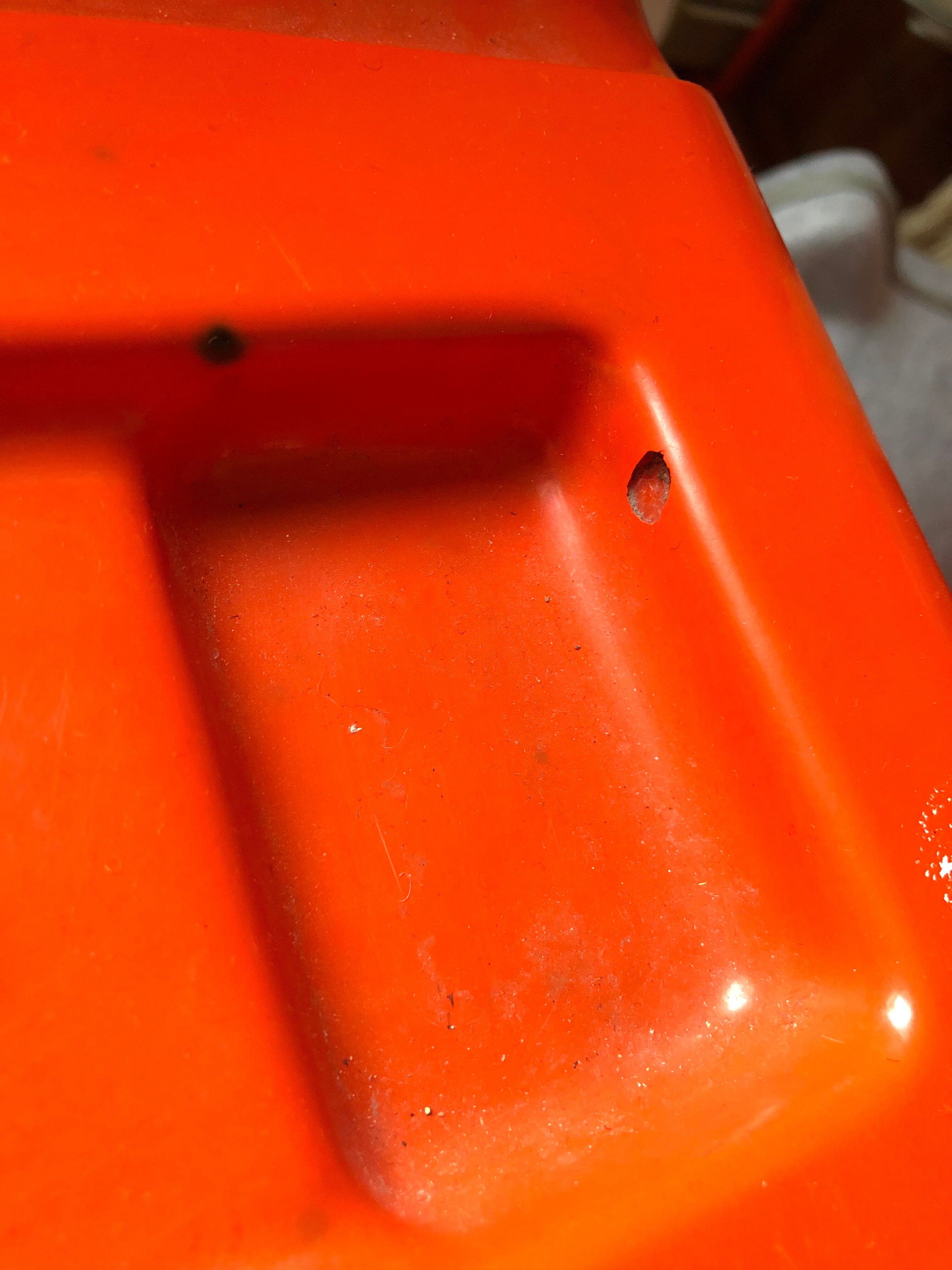 Office Patrick ginger paulus orange fiberglass 1970