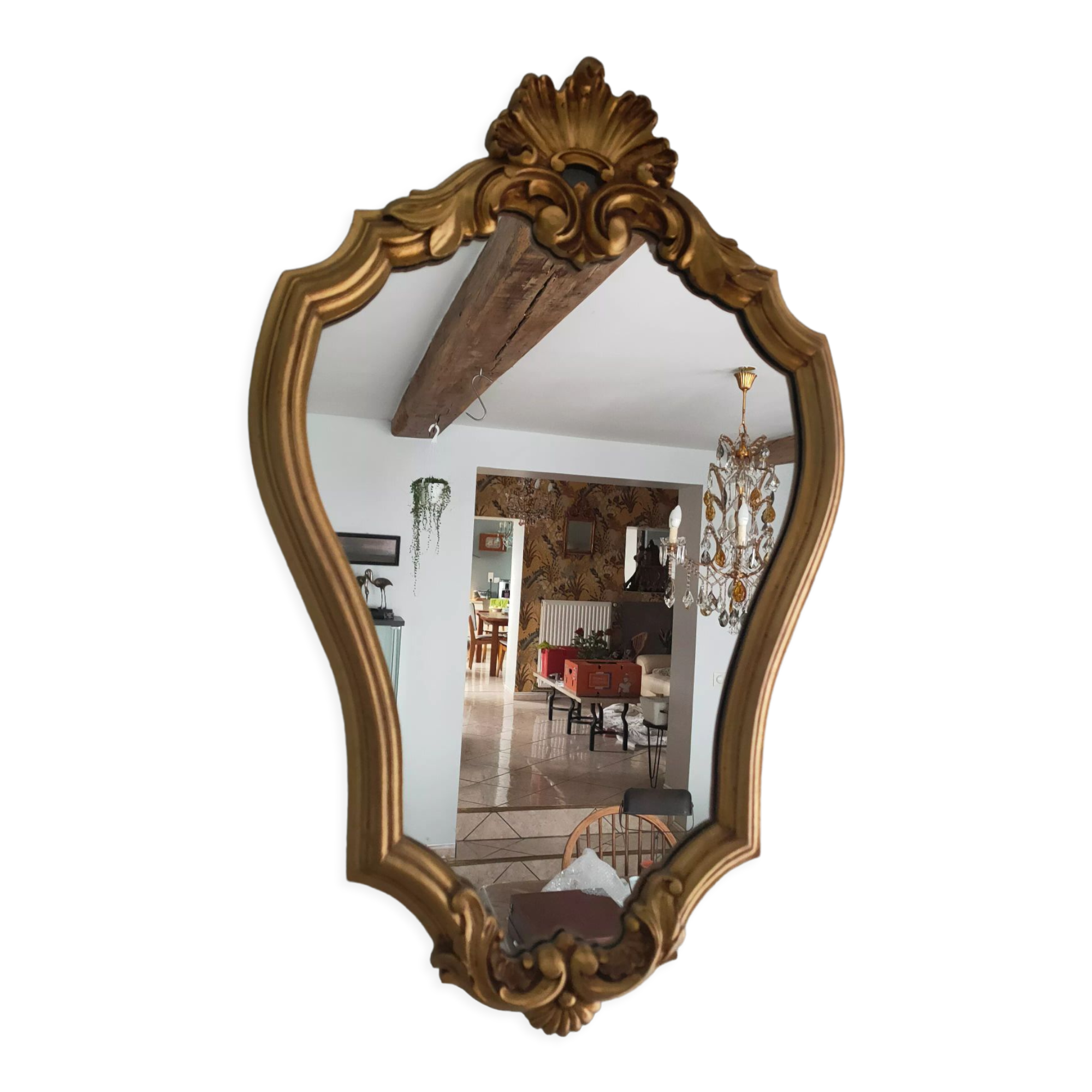 Gilded style mirror, 61x39 cm