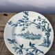 Small plate iron earth Jules Vieillard Bordeaux decorative blue