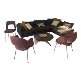 Conference Armchair (2) and Chair (1) set by Saarinen for Knoll