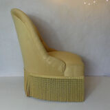 Ancien fauteuil crapaud mordoré or