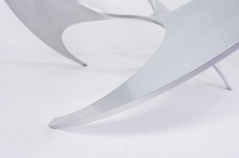 Knut Hesterberg for Ronald Schmitt Aluminum "Propeller" Coffee Table
