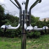 Chrome "parrot" coat rack