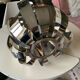 Suspension chrome metal flower