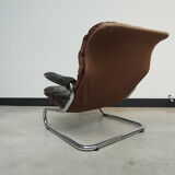 Lounge chair in brown leather, 1970s