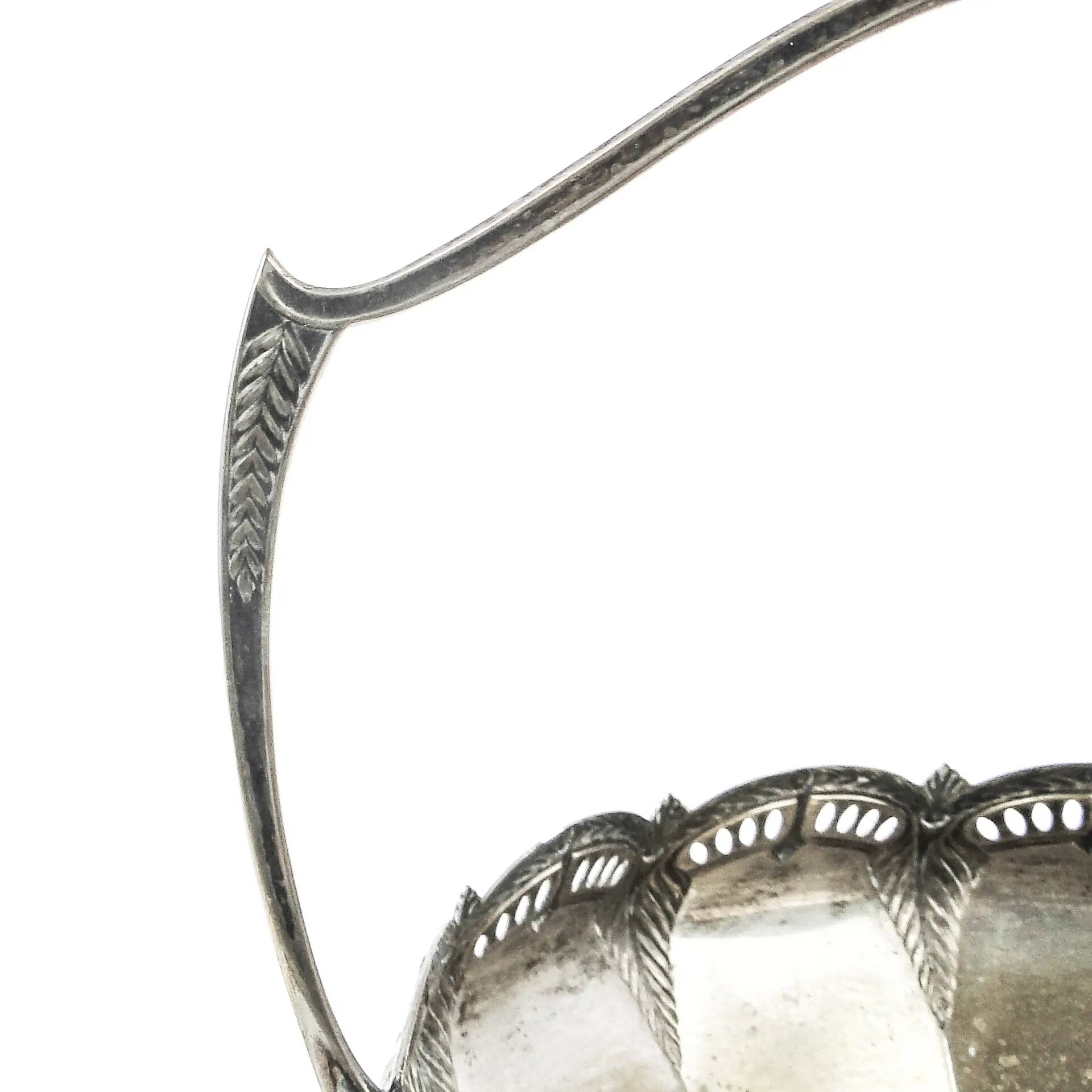 Art Nouveau basket, silver-plated brass, WMF, Germany, early 20th century