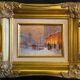 HSP Paris Porte St Denis painting signed William ec. XX° cf. Laloue Cortès + frame