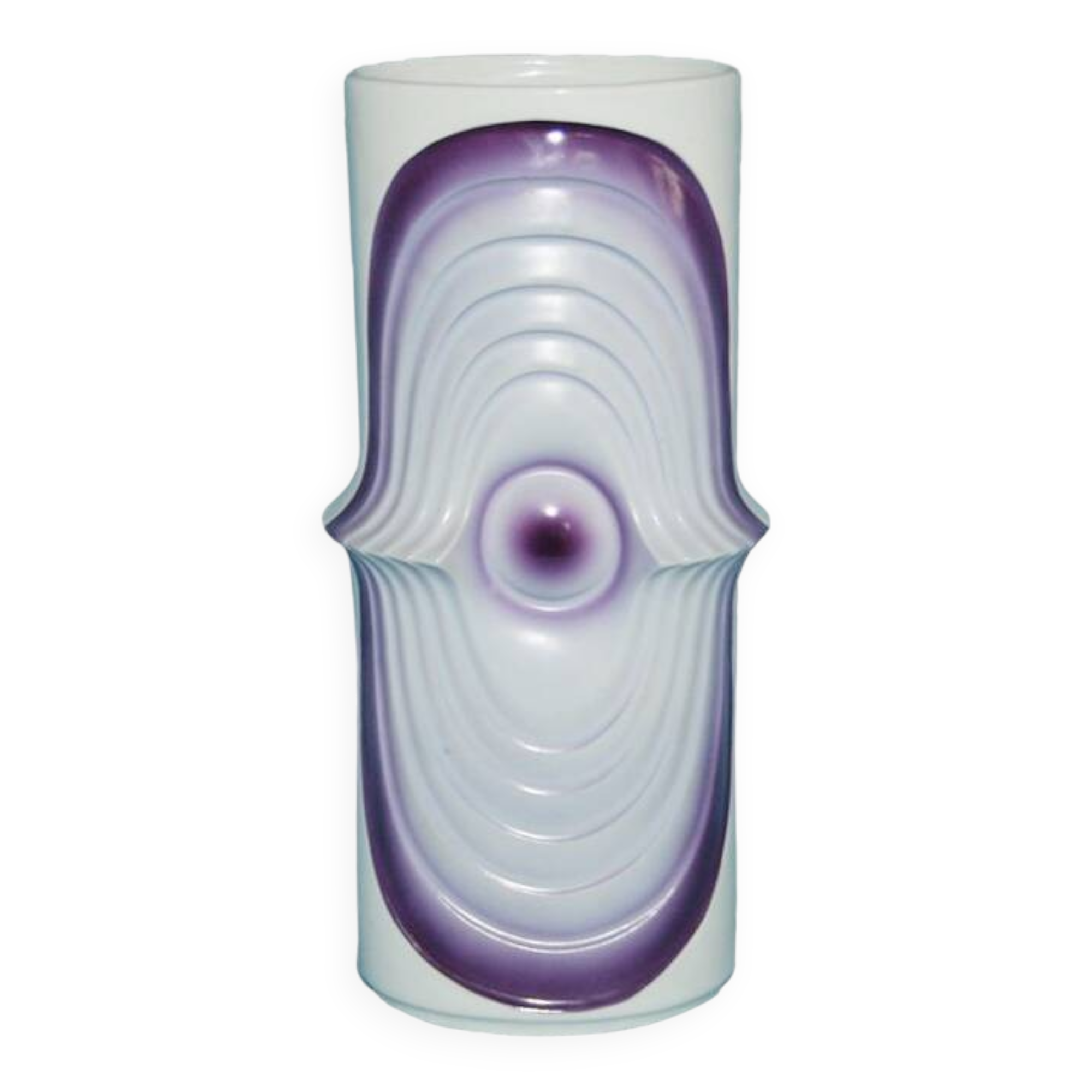 Vintage Vase • Swing • Purple Eye • Royal Porzellan • Op Art • 1970