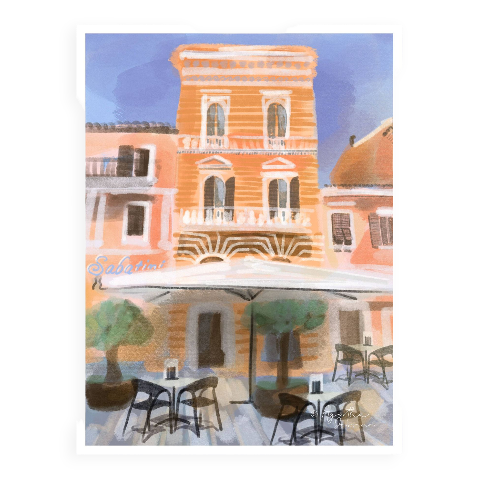 Illustration "A day at Maddalena" A4