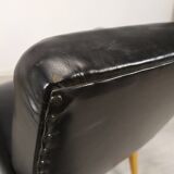 Vintage armchair skaï black