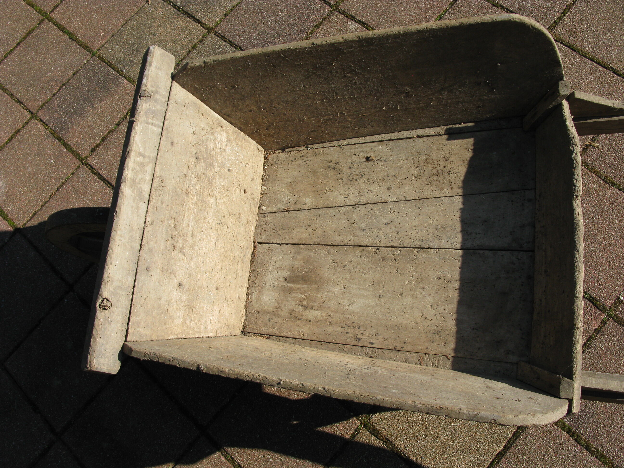 Old wooden wheelbarrow