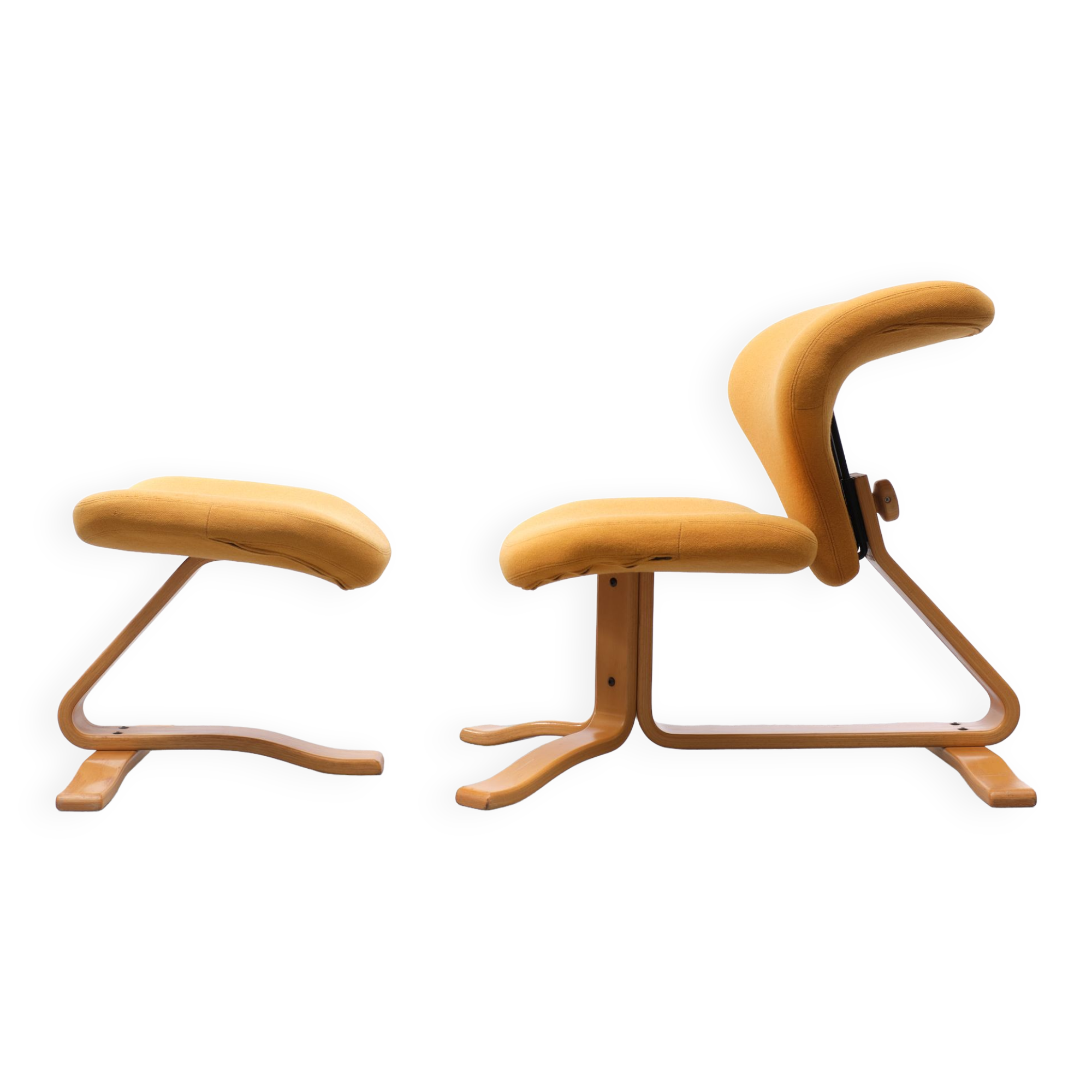 Stokke Lounge chair and ottoman Peter Opsvik Norway 1970s
