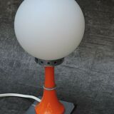 Vintage bedside lamp design orange 1960