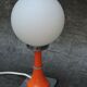 Vintage bedside lamp design orange 1960