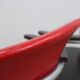 1990s Italian black and red post modern design bench