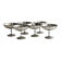 Title: Set of 5 Vintage Draped Stainless Steel Bowls