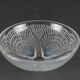 Lalique France opalescent scallop bowl numbered 3204