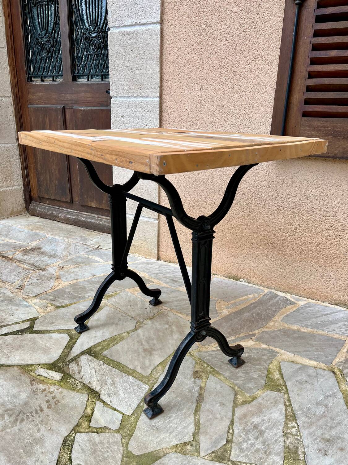 Industrial bistro style table
