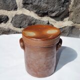 Trio de pots en grès avec couvercles