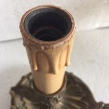 Bougeoir rat de cave en bronze électrifié 1950