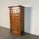 Commode Wellington anglaise en placage de noyer, époque Victorienne