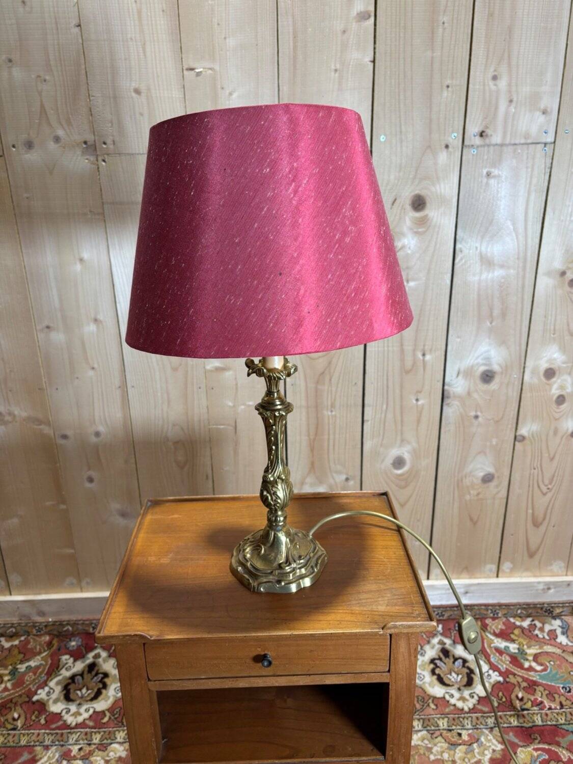 Série de 3 lampes en bronze Louis XV