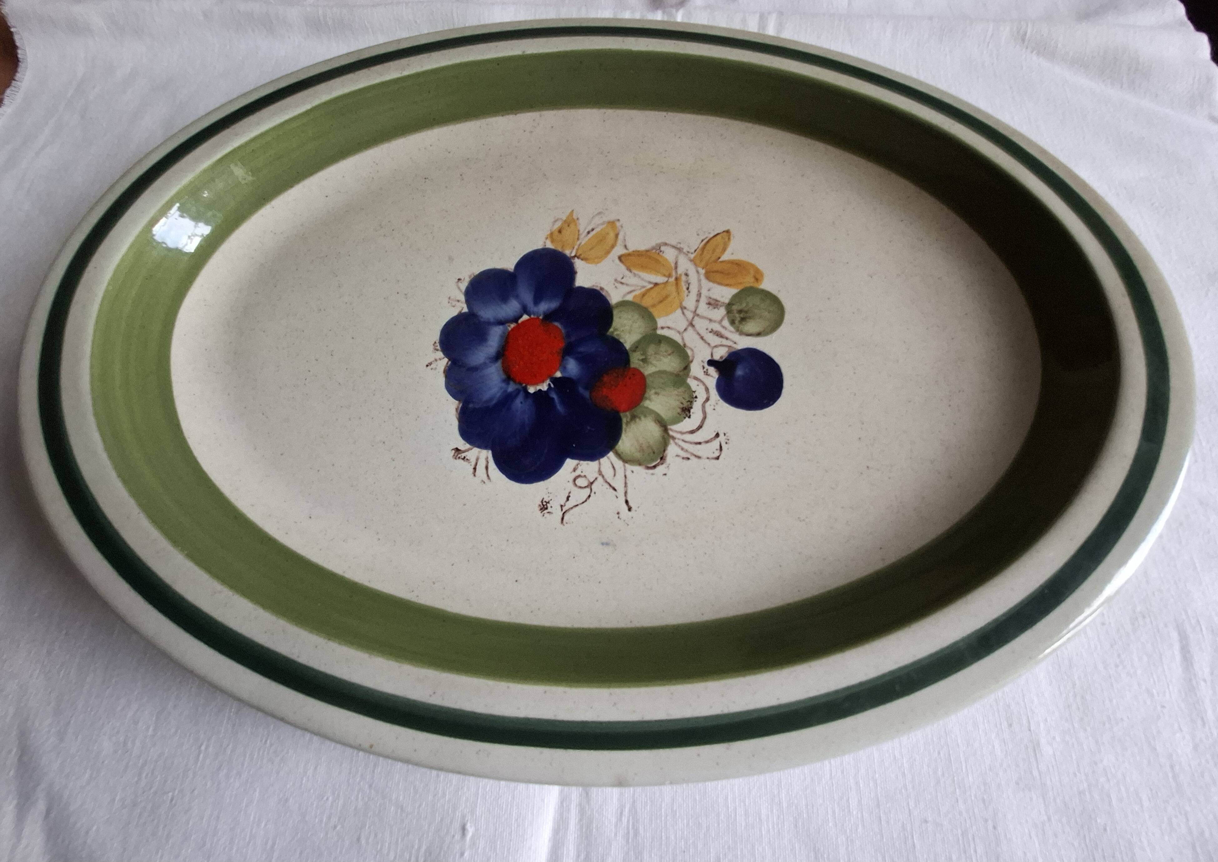 Large oval ceramic platter
