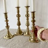 Old brass candlesticks England