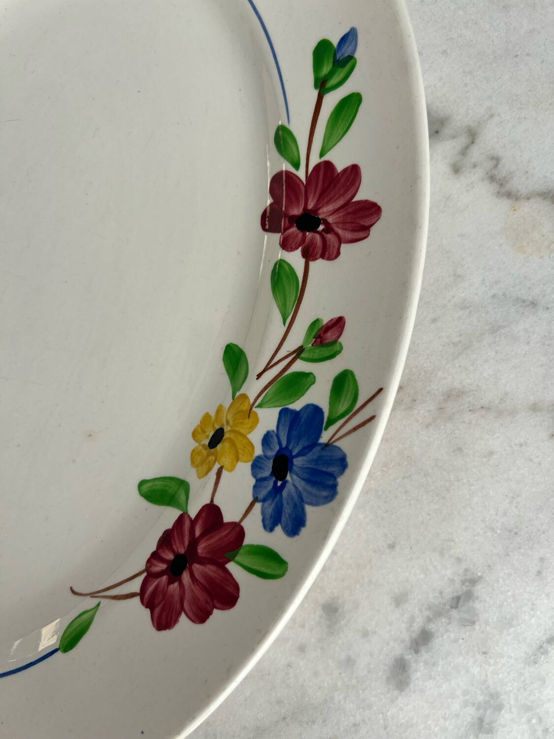 Oval presentation dish Sarreguemines Beausoleil