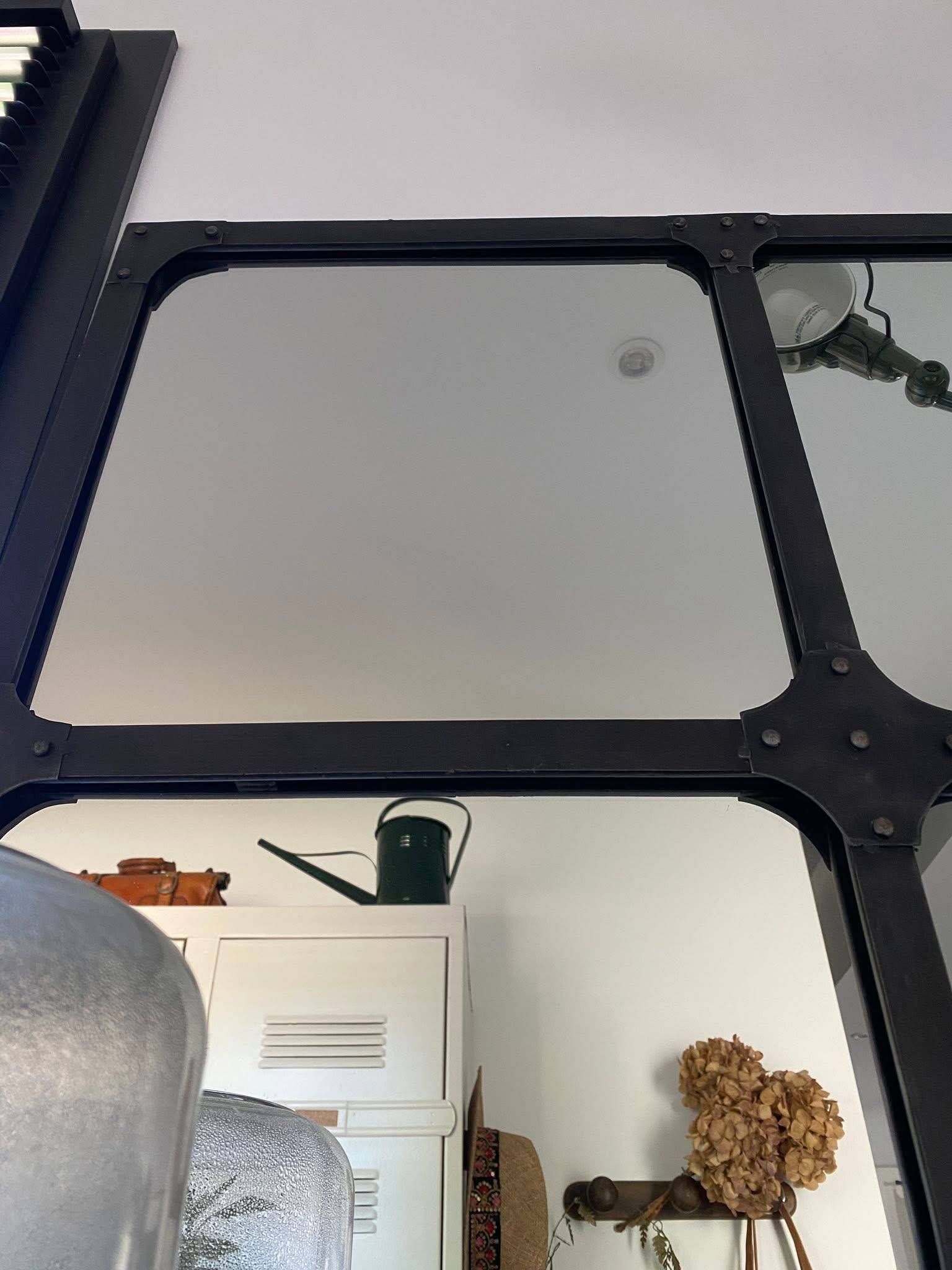 Handcrafted iron mirror