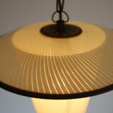 Striped glass pendant lamp, Holland 1950s