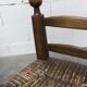 Brutalist children's chair by Charles Doudouyt 1960 oak and wicker