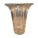 Vase en verre cristal moulé