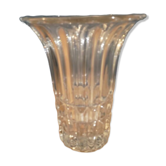 Moulded crystal glass vase dp 012310