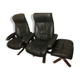 Leather armchairs