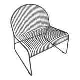 Black metal armchair