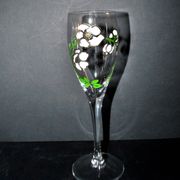 Perrier Jouet set of 6 Anemone Cuvée Belle Epoque champagne flutes in Gallé enamelled crystal
